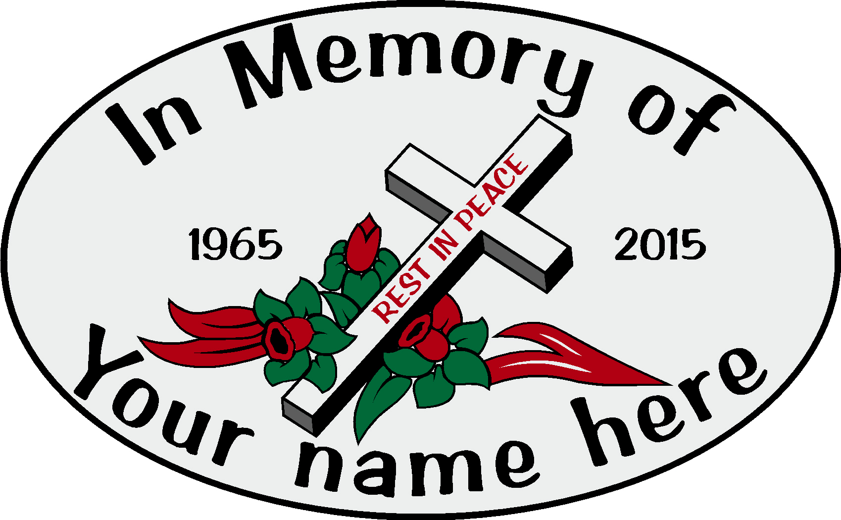 In-Memory-Of | Cross Decal